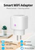 Adaptateur pour prise EU en Prise WIFI Connectée Compatible Alexa Android Google Apple 16A