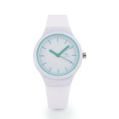 Montre Quartz Analogique Sport Bracelet Silicone Femme Enfants Acier Inoxydable