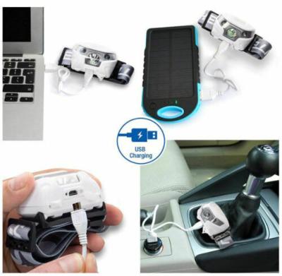 Lampe Frontale LED, Rechargeable USB Phare LED Puissante Torche Etanche