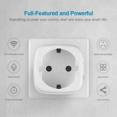Adaptateur pour prise EU en Prise WIFI Connectée Compatible Alexa Android Google Apple 16A