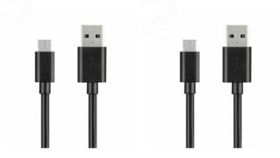 LOT DE 2 CÂBLE Micro USB NOIR 2 M