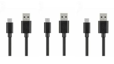 LOT DE 3 CÂBLE Micro USB NOIR 1 M