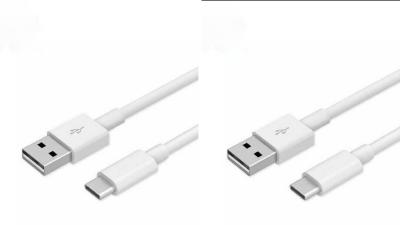 LOT DE 2 CÂBLE USB TYPE-C Blanc 2 M