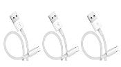 LOT DE 3 CÂBLE Micro USB BLANC 1M