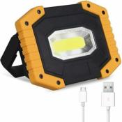 Projecteur pour Chantier Lumière de Travail Rechargeable 30W 2000 LM