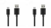 LOT DE 2 CÂBLE Micro USB NOIR 1 M