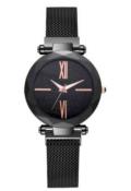 Montre a chiffres romain Élégante Pour Femme Bracelet Milanais Inoxydable Fermeture Aimantée