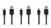 LOT DE 3 CÂBLE Micro USB NOIR 1 M