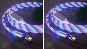 LOT DE 2 Câble Type-c Magnétique led MULTICOLORE