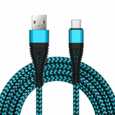 CÂBLE USB TYPE-C Nylon Renforcé Bleu 1M