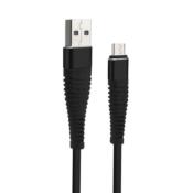 Câble Robuste Charge Rapide Nylon Micro USB Pour Samsung Huawei PS4 Xbox Noir