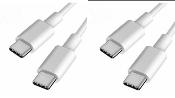 LOT DE 2 Câble Type-C vers Type-C BLANC 3M
